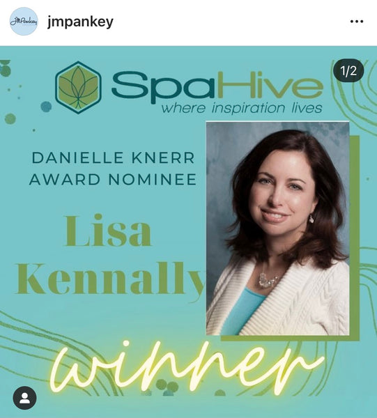 Immense gratitude for the Danielle Knerr Spa Leadership Award by JM Pankey & Partners